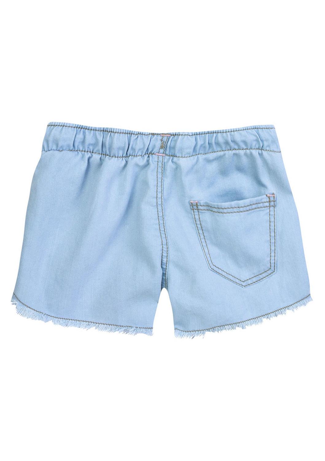 shorts jeans branco infantil