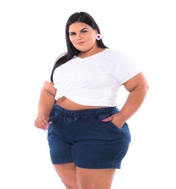Shorts Jeans Plus Size Jogger com Elastico na Cintura Tamanhos de 48 a 64 -  VICTORIA FALCÃO - Moda Feminina - Magazine Luiza