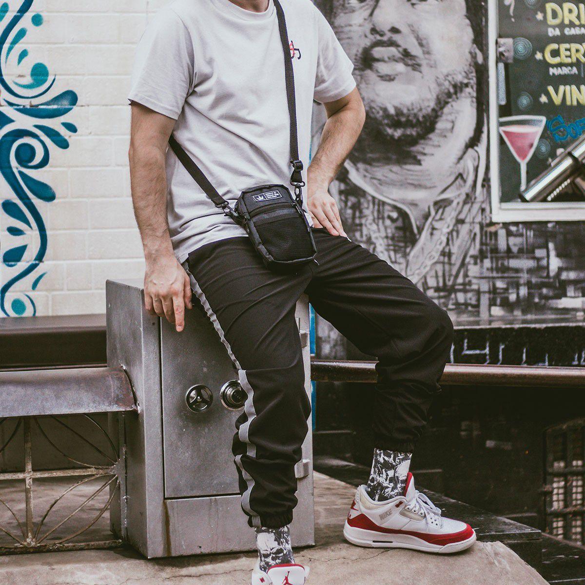 shoulder bolsa hoshwear all black