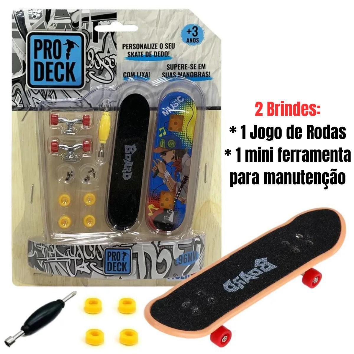 Fingerboard Skate Dedo Profissional Rodinhas E Rolamento