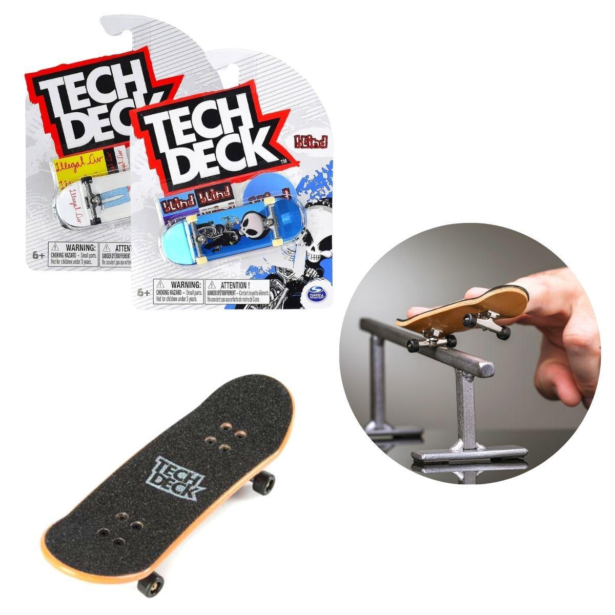 Skate De Dedo Tech Deck Profissional Sortido Com Adesivos