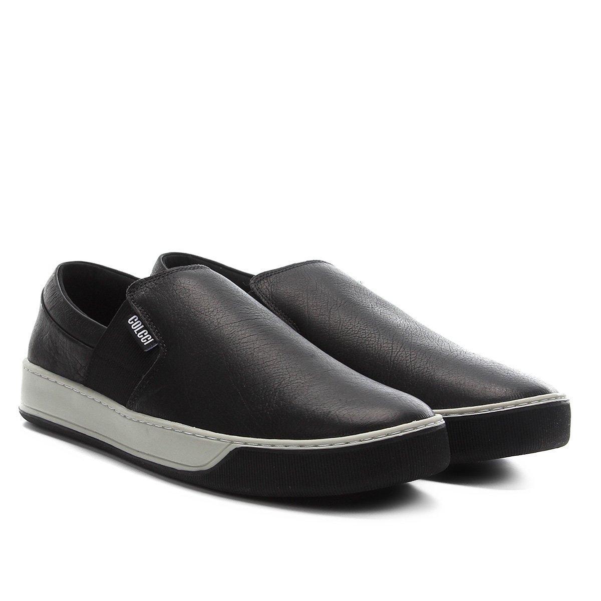 slip on couro masculino