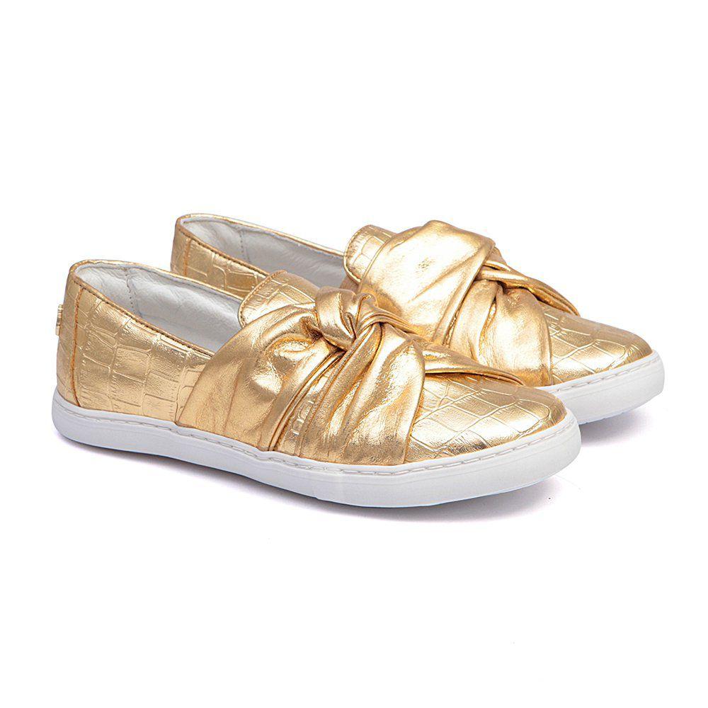 slip on infantil dourado