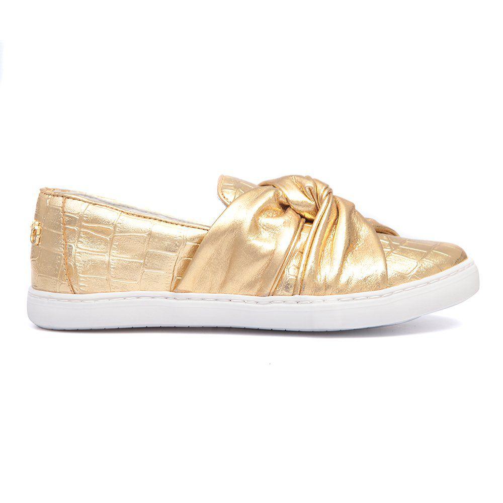 slip on dourado infantil
