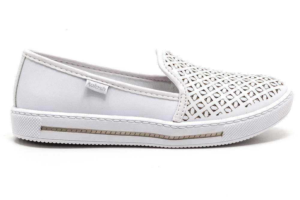 tênis slip on kolosh laser cut feminino