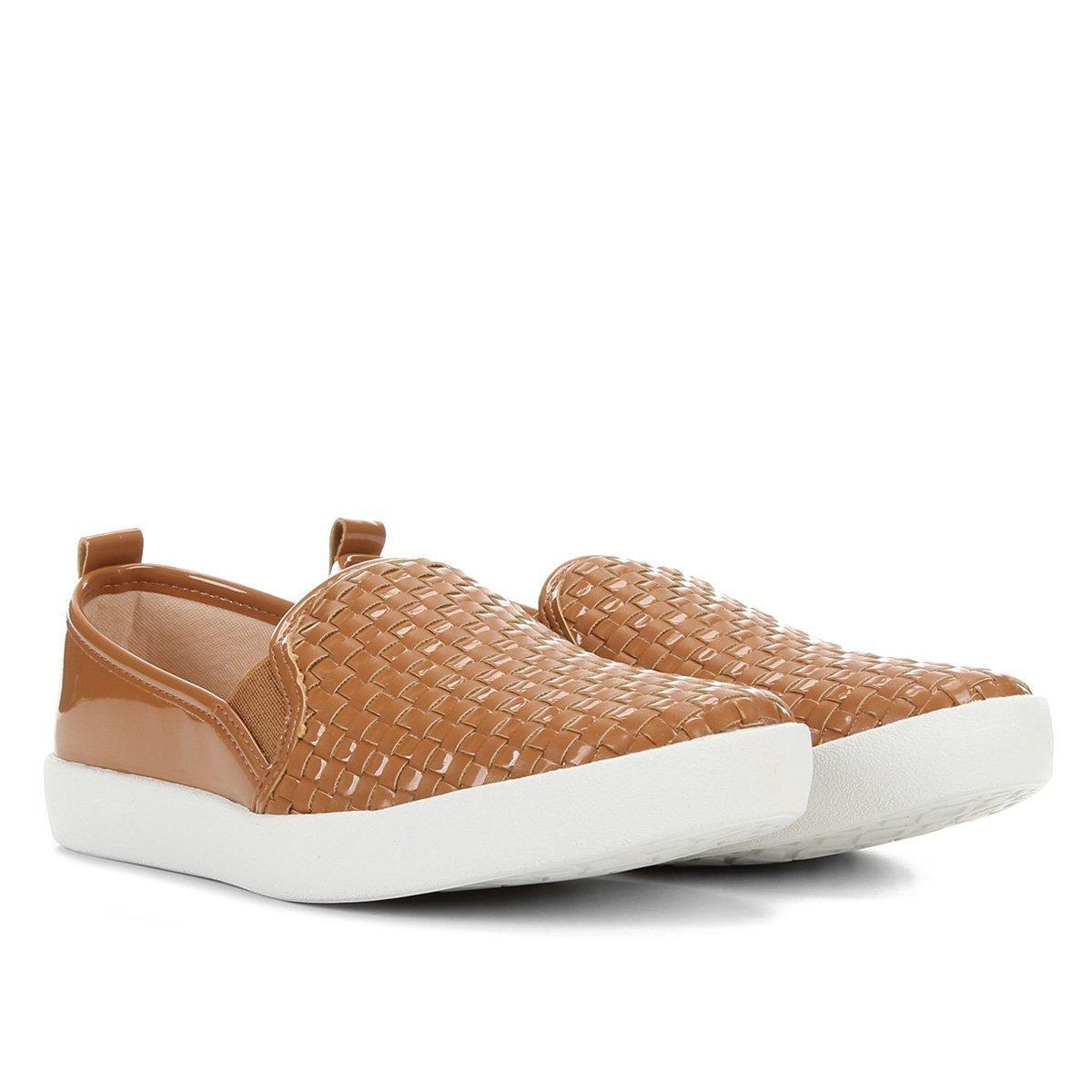 slip on vizzano tramado feminino