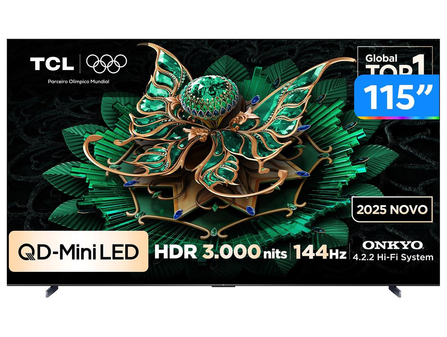 Smart TV 115" TCL 4K UHD QLED Mini LED 115C7K Google TV 2025