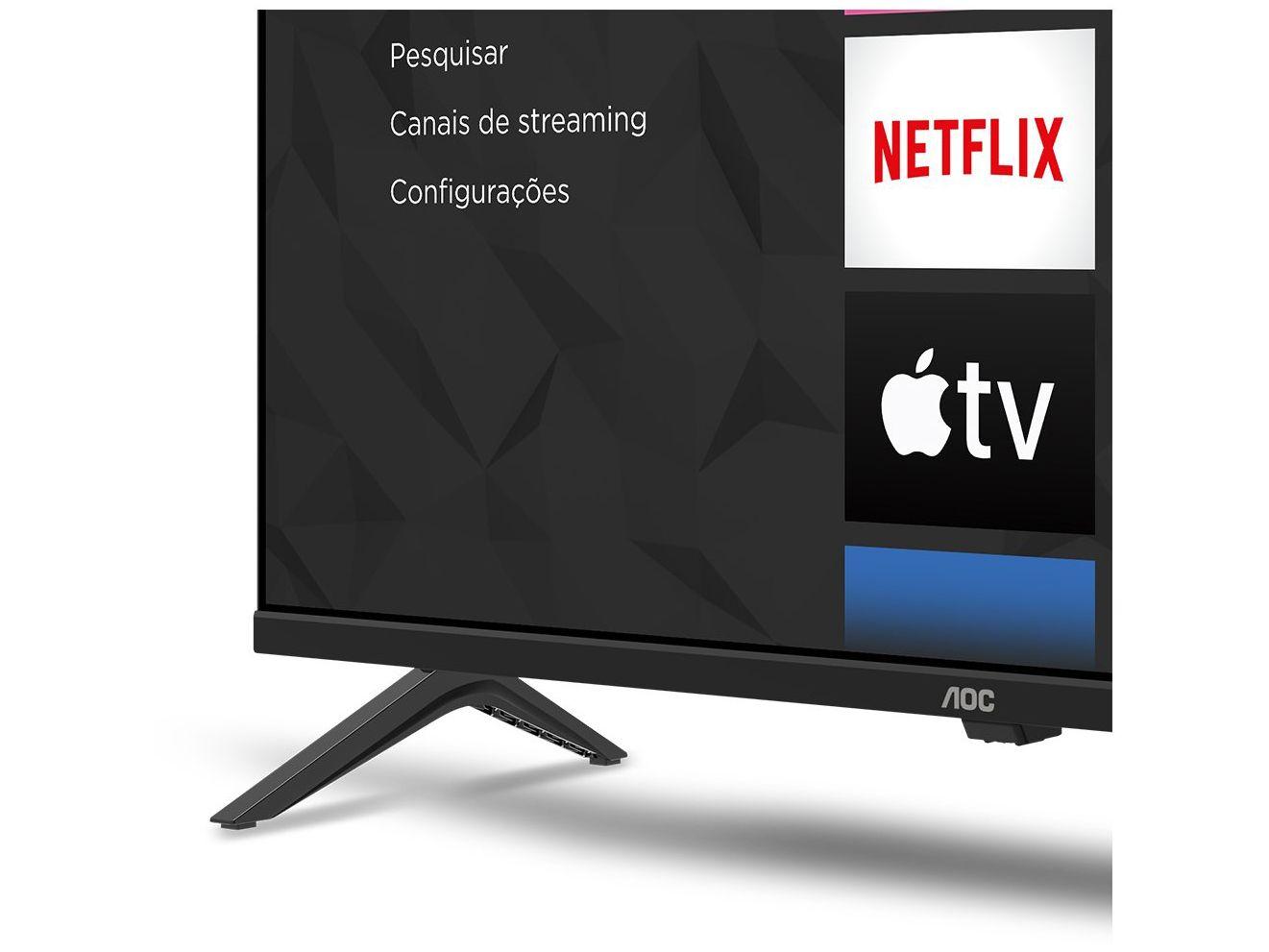 Smart TV 32" HD DLED AOC Série 5045 32S5045/78G Wi-Fi Bluetooth 3 HDMI 1 USB