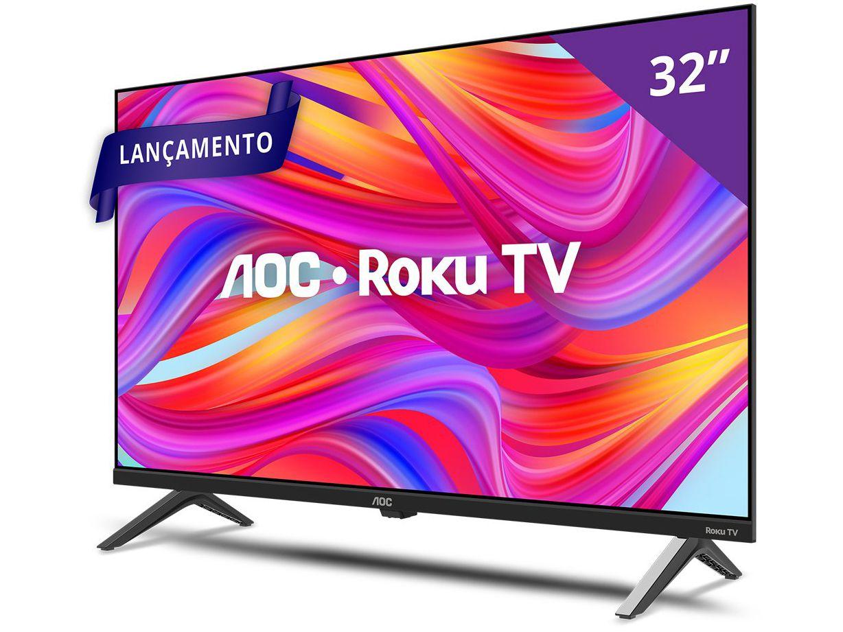 Smart TV 32" HD DLED AOC Série 5045 32S5045/78G Wi-Fi Bluetooth 3 HDMI 1 USB