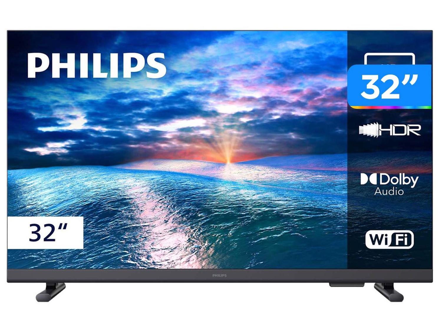 Smart TV 32" Philips HD DLED 6910 32PHG6910/78 Titan OS 2025