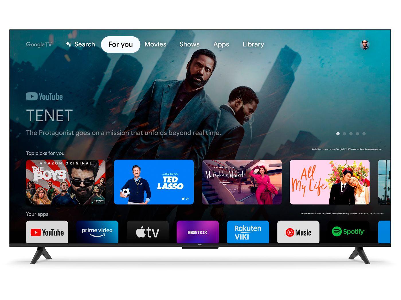 Smart TV 43” 4K LED TCL 43P635 VA 60Hz Wi-Fi Bluetooth HDR Google Assistente 3 HDMI 1 USB