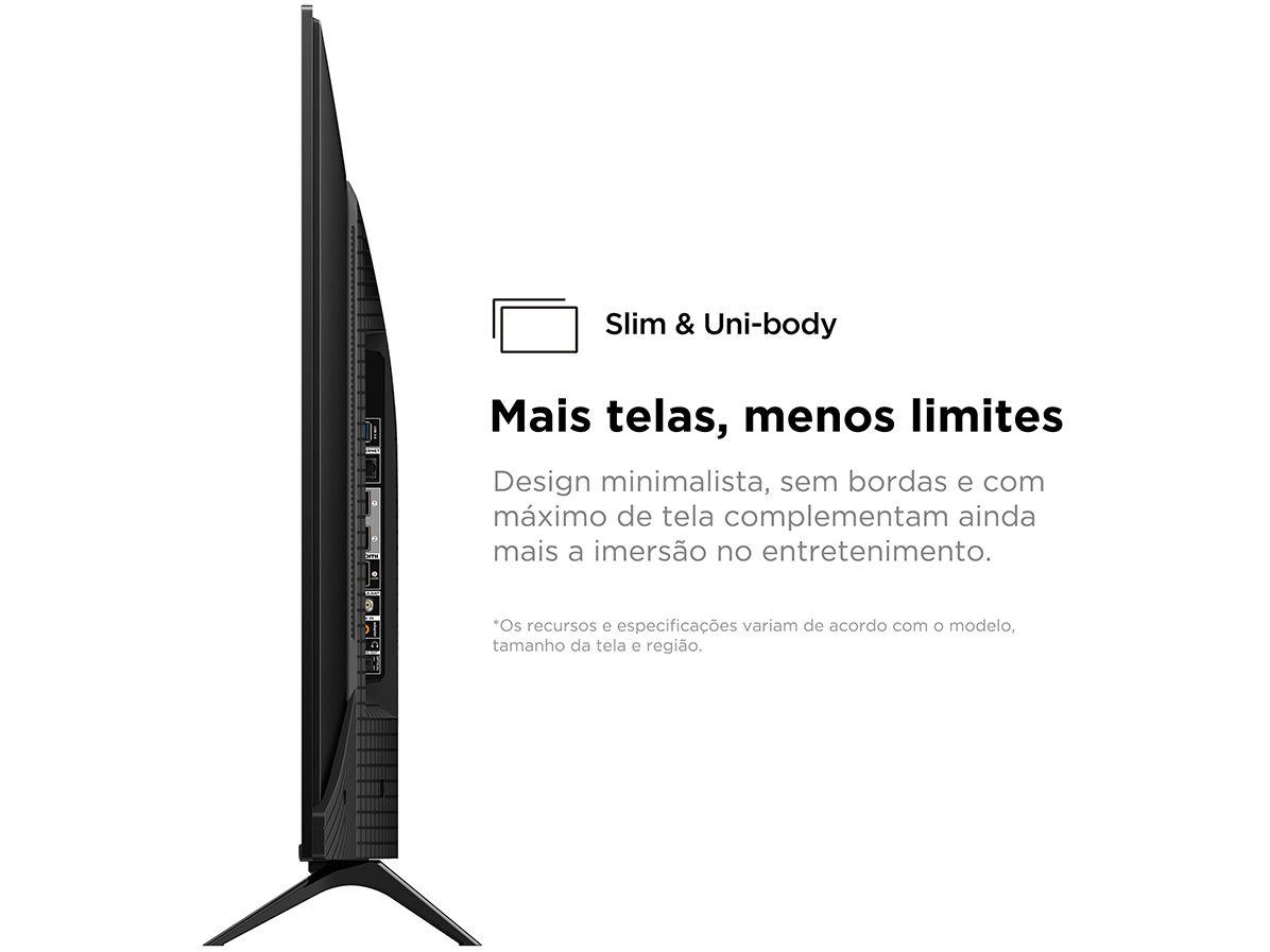Smart TV 43" 4K UHD LED TCL 43P755 Wi-Fi Bluetooth 3 HDMI 1 USB