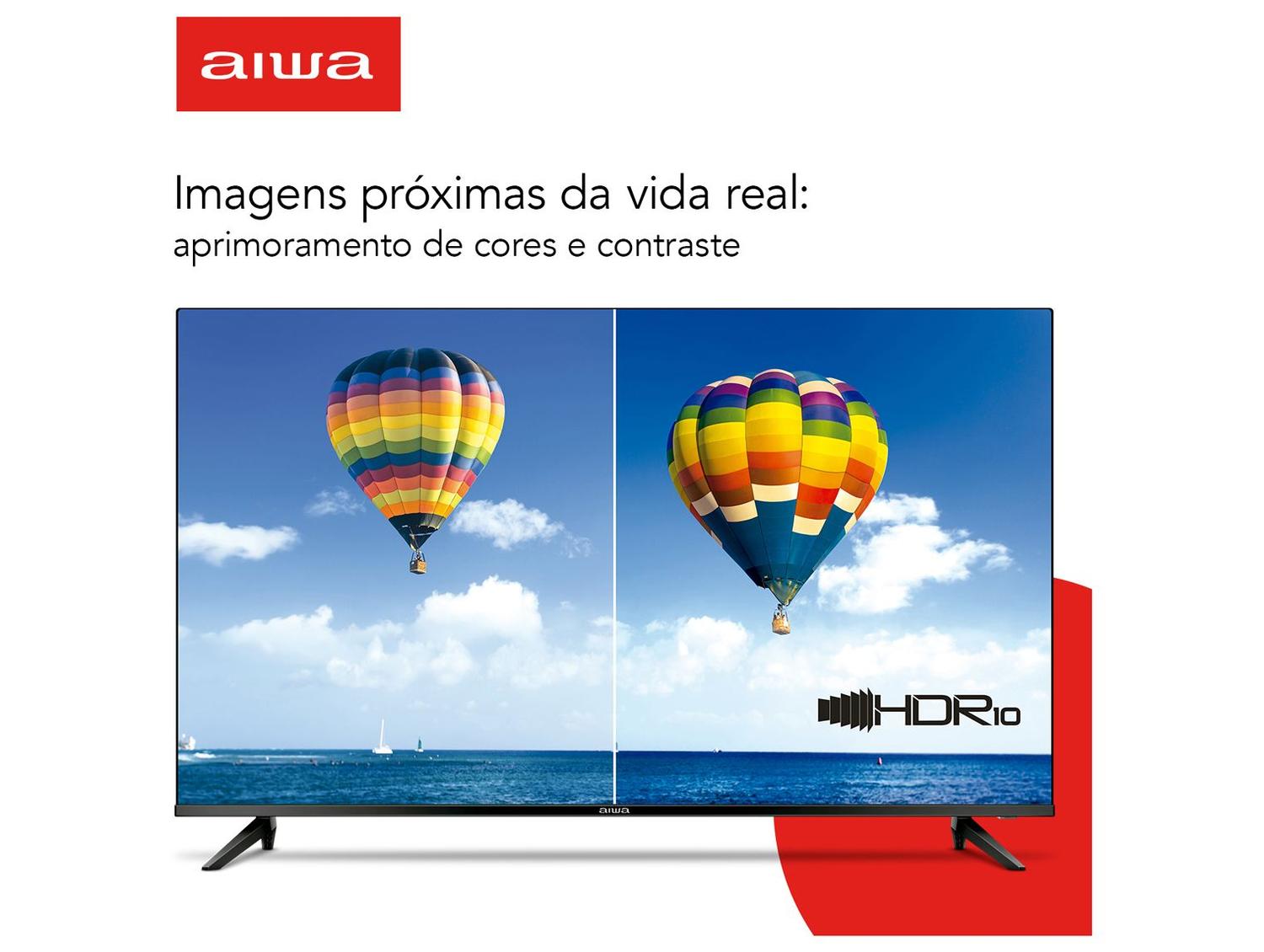 Smart TV 43” Aiwa Full HD D-LED IPS TV-43-BL Linux 2022