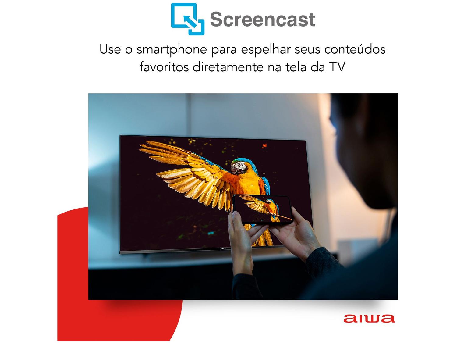 Smart TV 43” Full HD D-LED Aiwa IPS Wi-Fi HDR