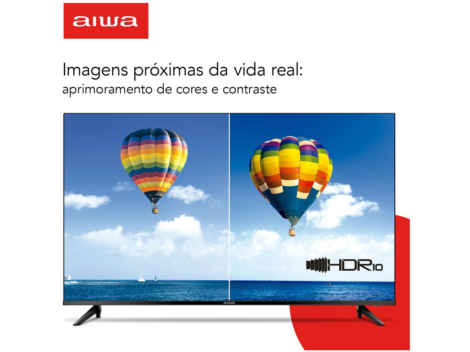 Smart TV 43” Full HD D-LED Aiwa IPS Wi-Fi HDR