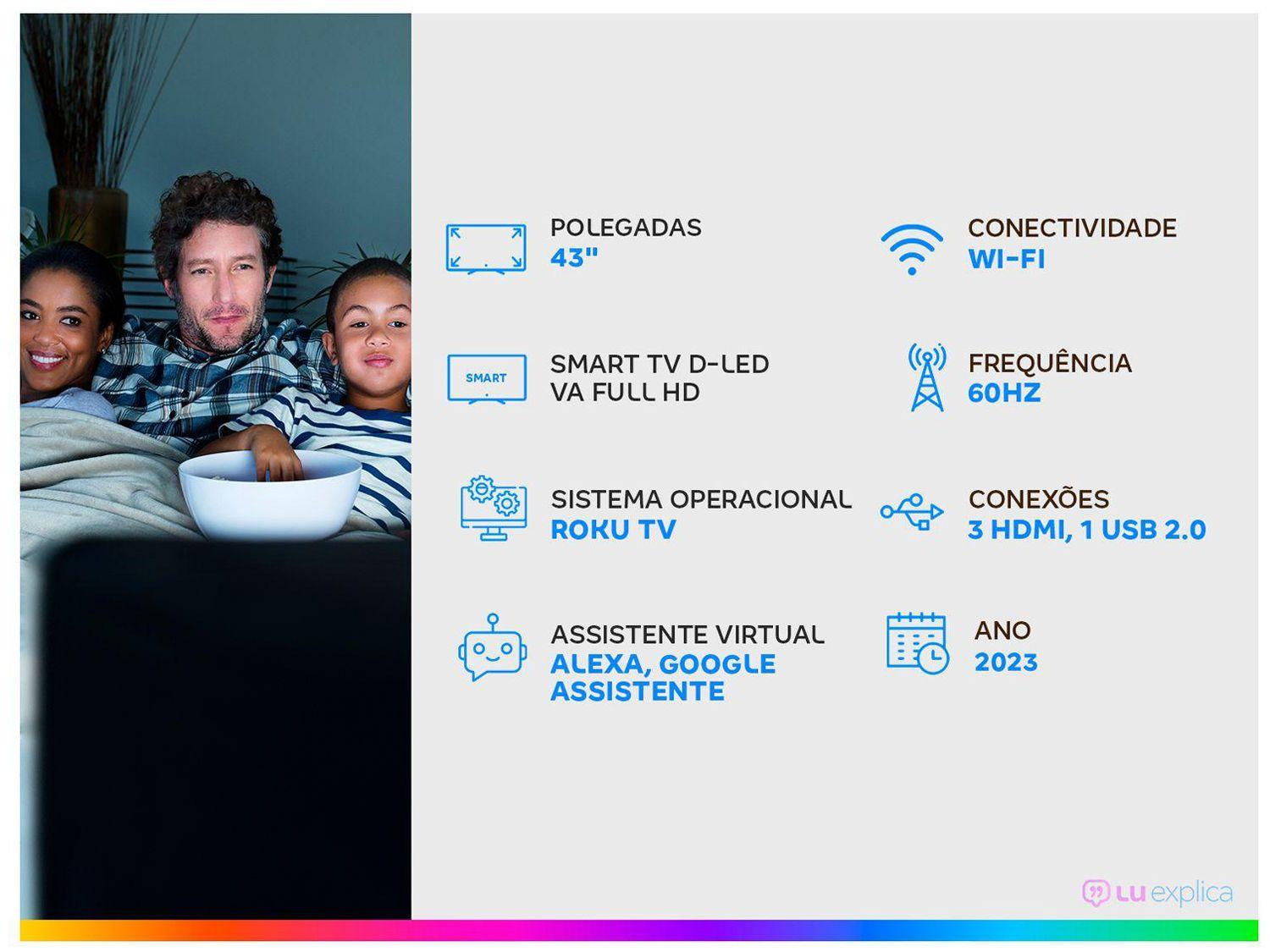 Smart TV 43” Full HD D-LED AOC 43S5135/78G