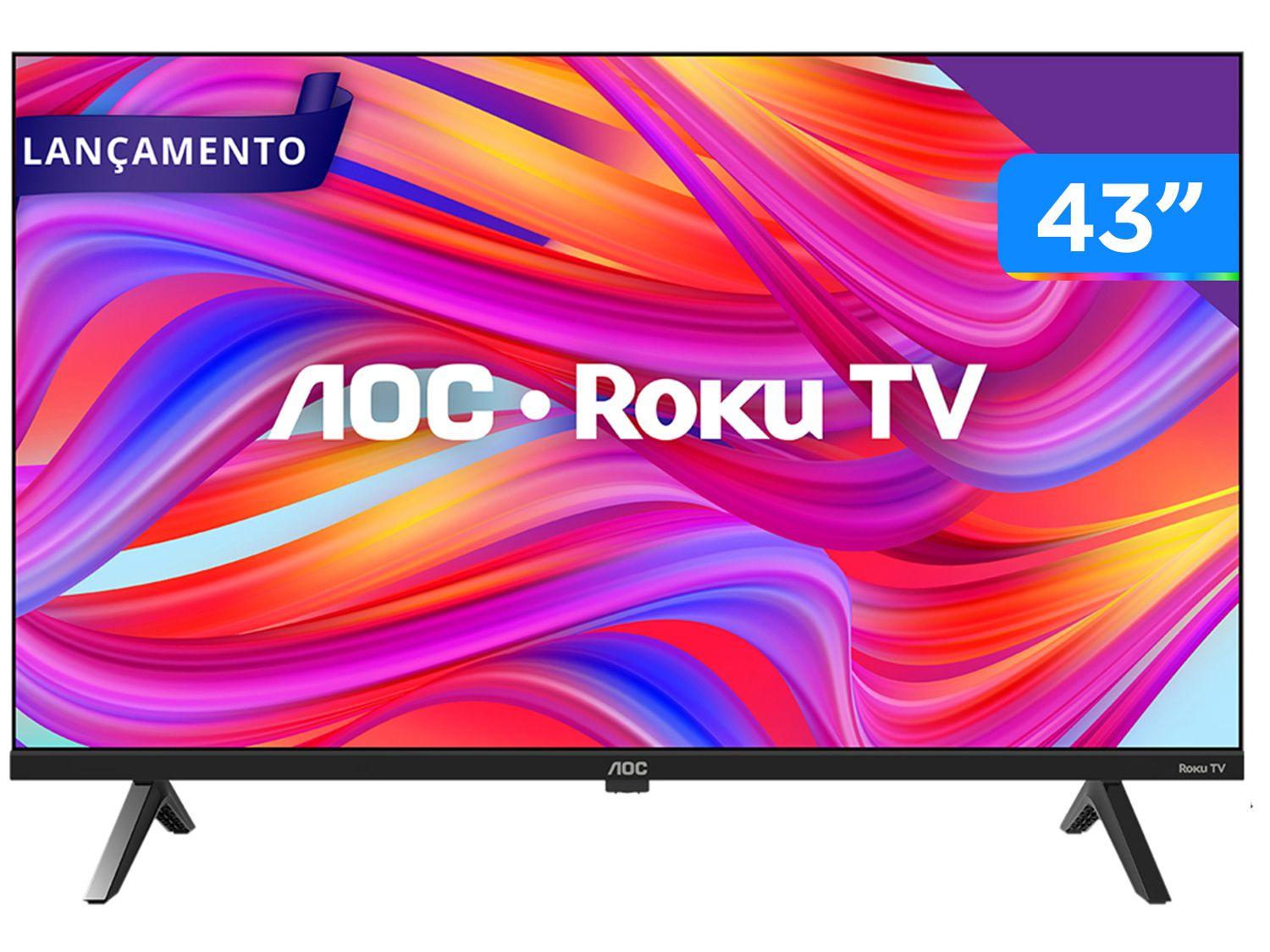 Smart TV 43" Full HD DLED AOC Série 5045 43S5045/78G VA Wi-Fi 3 HDMI 1 USB