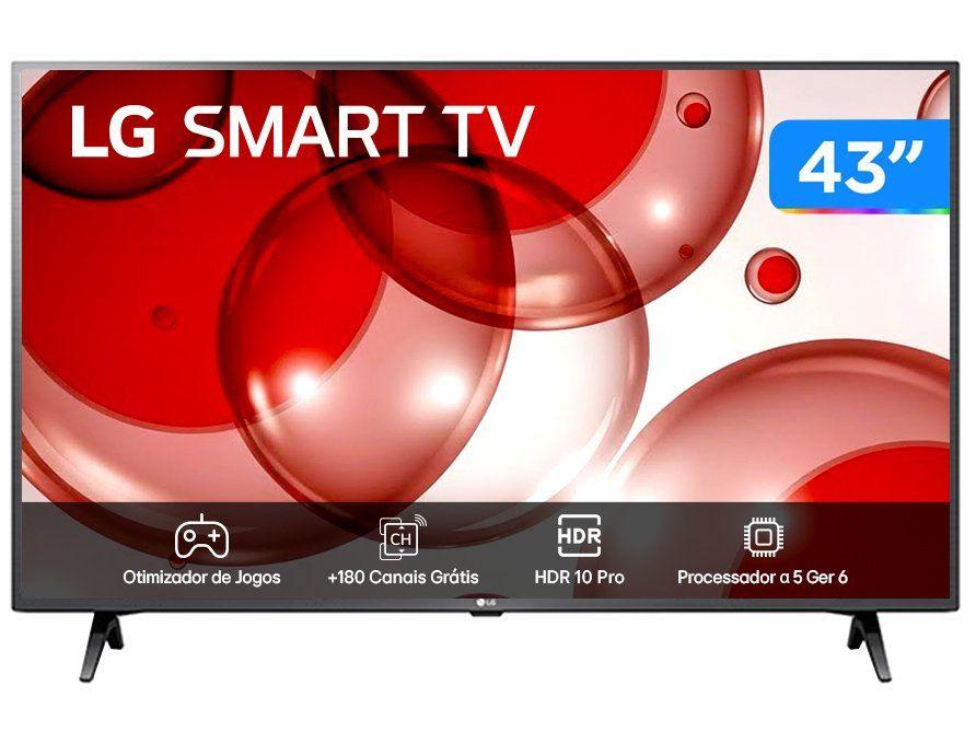 Smart TV 43" Full HD LCD LG 43LR6700PSA AI Processor Wi-Fi e Bluetooth 2 HDMI 1 USB