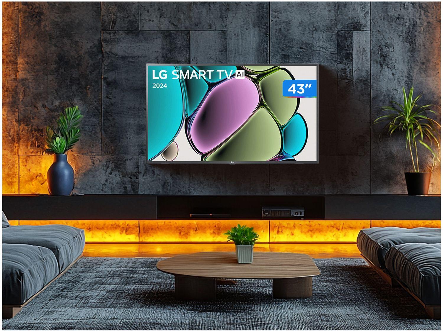 Smart TV 43" Full HD LCD LG 43LR6700PSA AI Processor Wi-Fi e Bluetooth 2 HDMI 1 USB