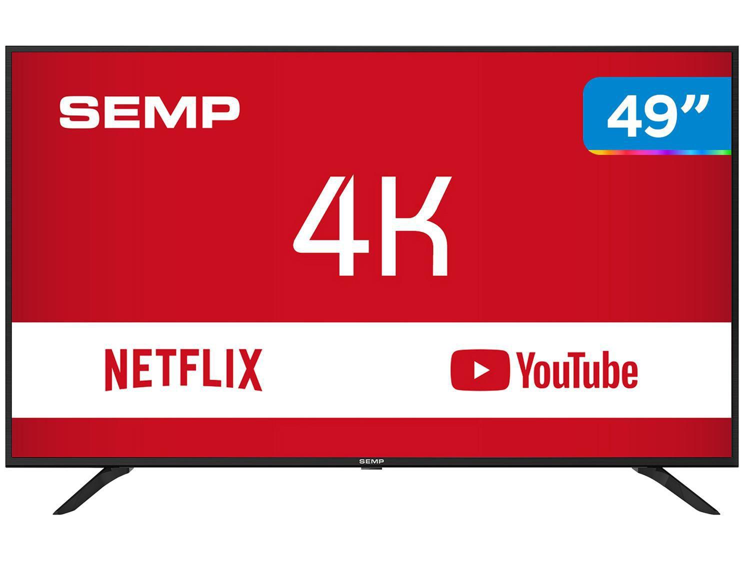 Imagem de Smart TV 4K LED 49” Semp SK6000 Wi-Fi HDR