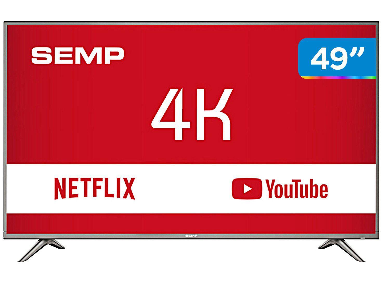 Imagem de Smart TV 4K LED 49” Semp SK6200 Wi-Fi HDR