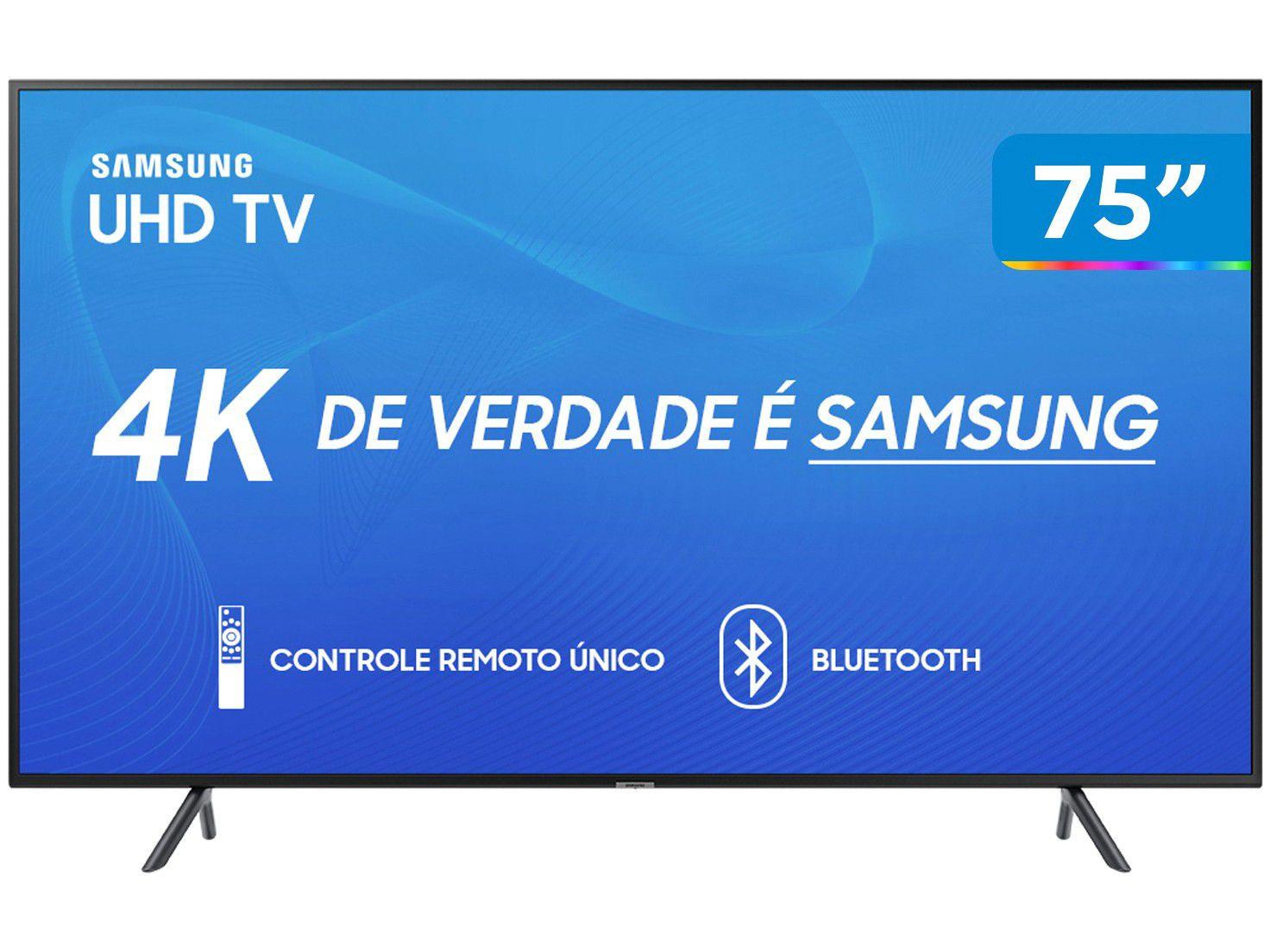 Smart Tv 4k Led 75 Samsung Un75ru7100 Wi Fi Bluetooth Hdr 3 Hdmi 2 Usb Smart Tv Magazine Luiza