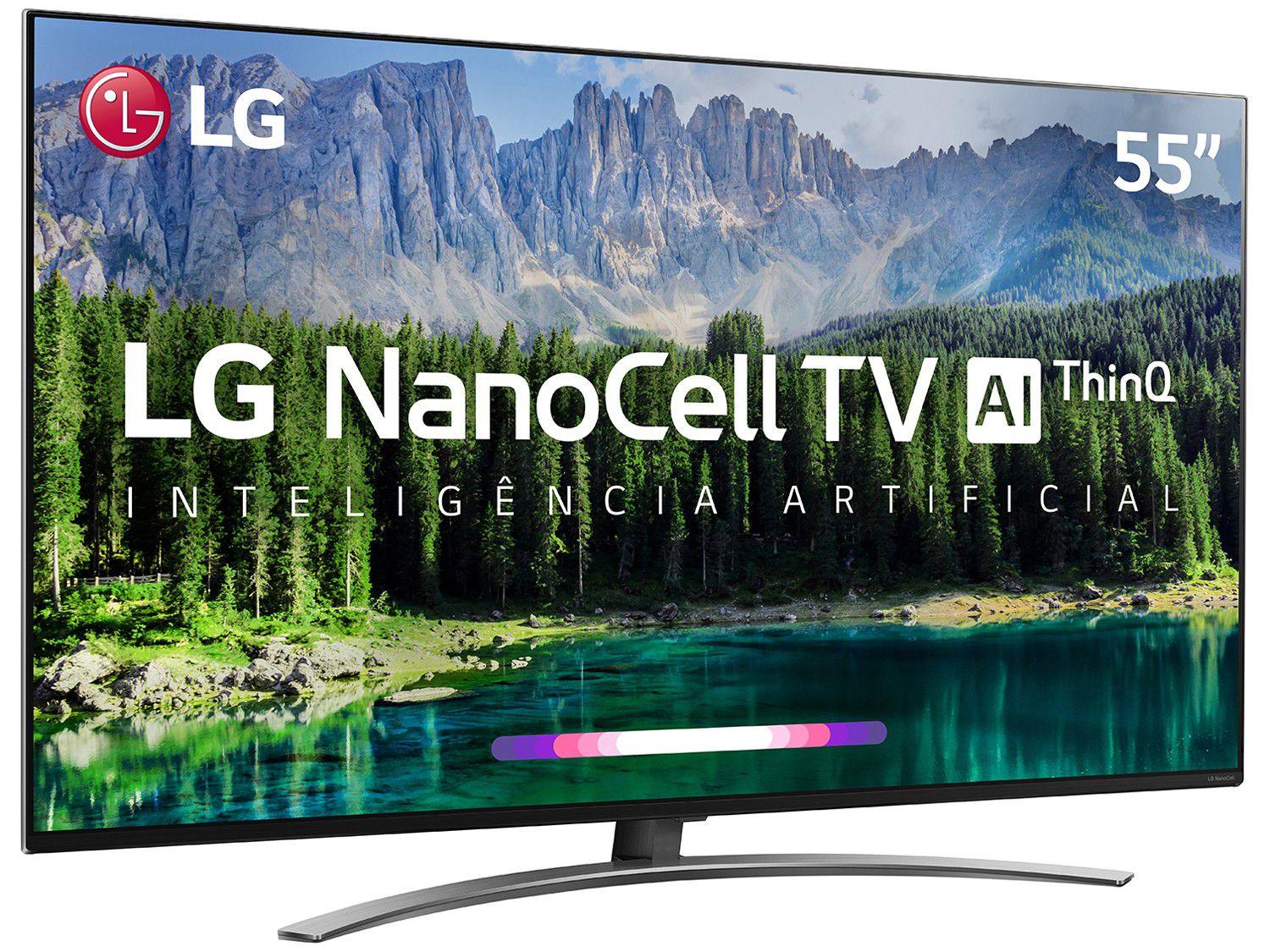 Smart Tv 4k Nanocell 55 Lg 55sm8600psa Wi Fi Hdr Inteligencia Artificial Controle Smart Magic Smart Tv Magazine Luiza