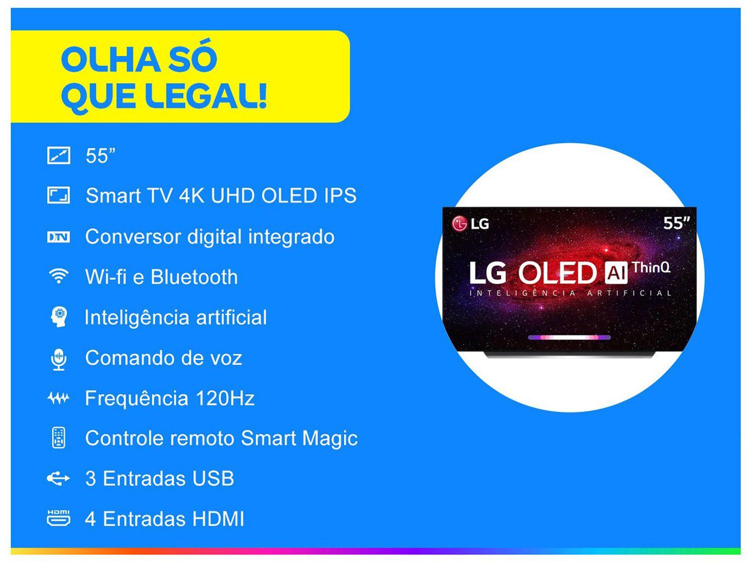 Imagem de Smart TV 4K OLED IPS 55” LG OLED55CXPSA