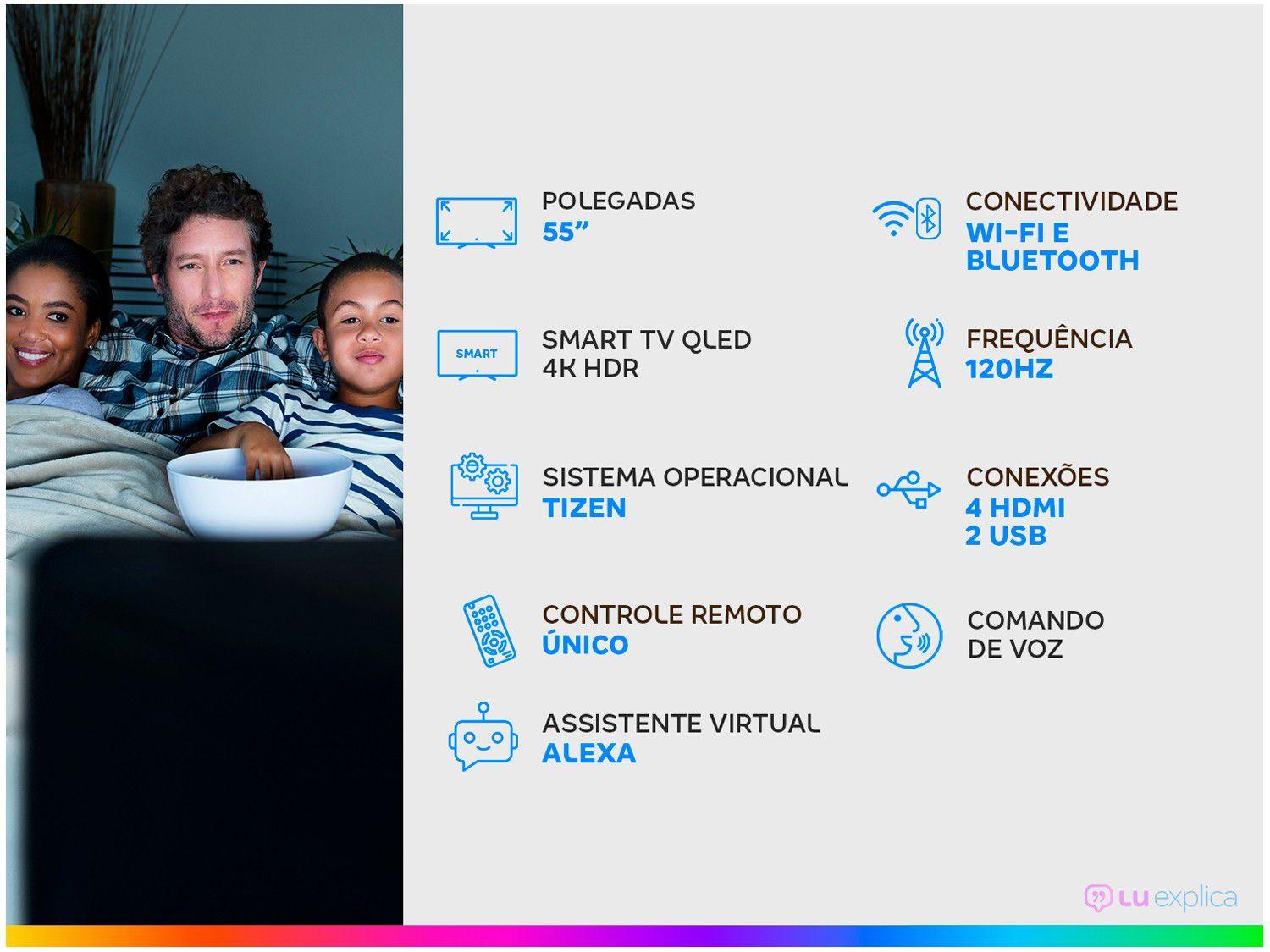 Smart TV 4K QLED 55” Samsung The Frame Wi-Fi