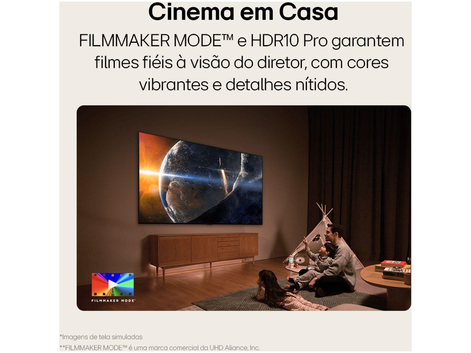 Smart TV 50" 4K LCD LED NanoCell LG 50NANO80TSA WebOS 24 Processador a5 Ger7 Wi-Fi e Bluetooth com Alexa 3 HDMI 2 USB