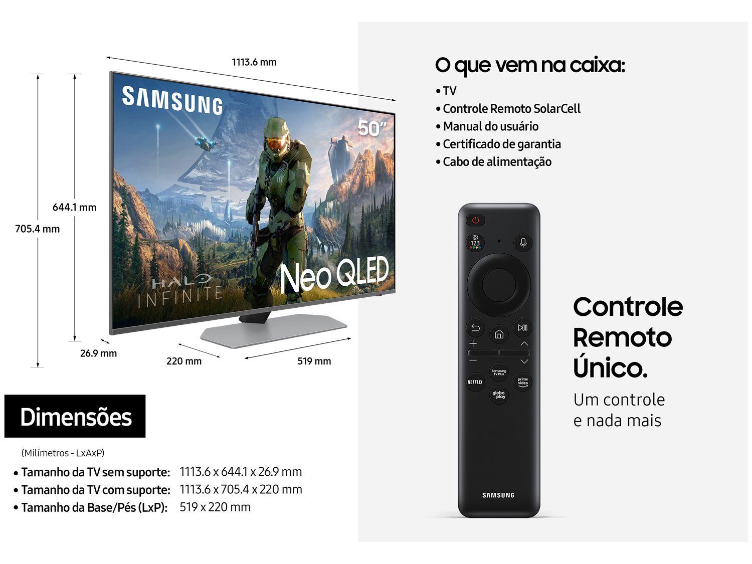 Smart TV 50” 4K NEO QLED Samsung QN50QN90CA