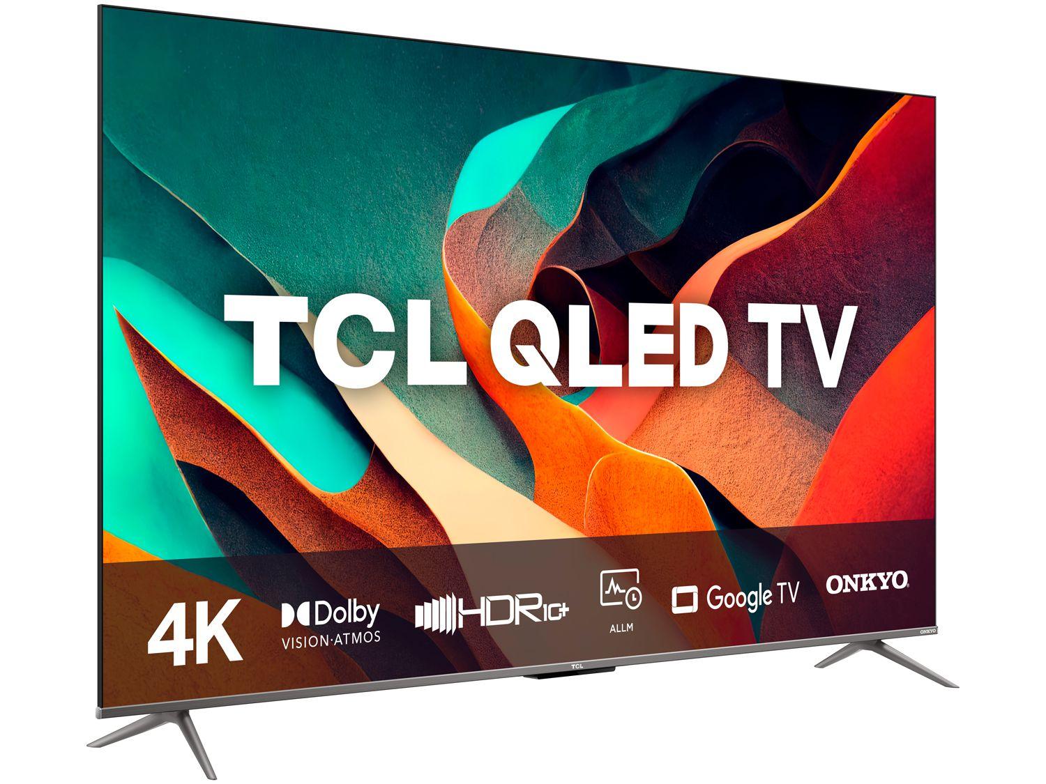 Smart TV 50” 4K QLED TCL 50C635 - Wi-Fi Bluetooth Google Assistente 3 ...