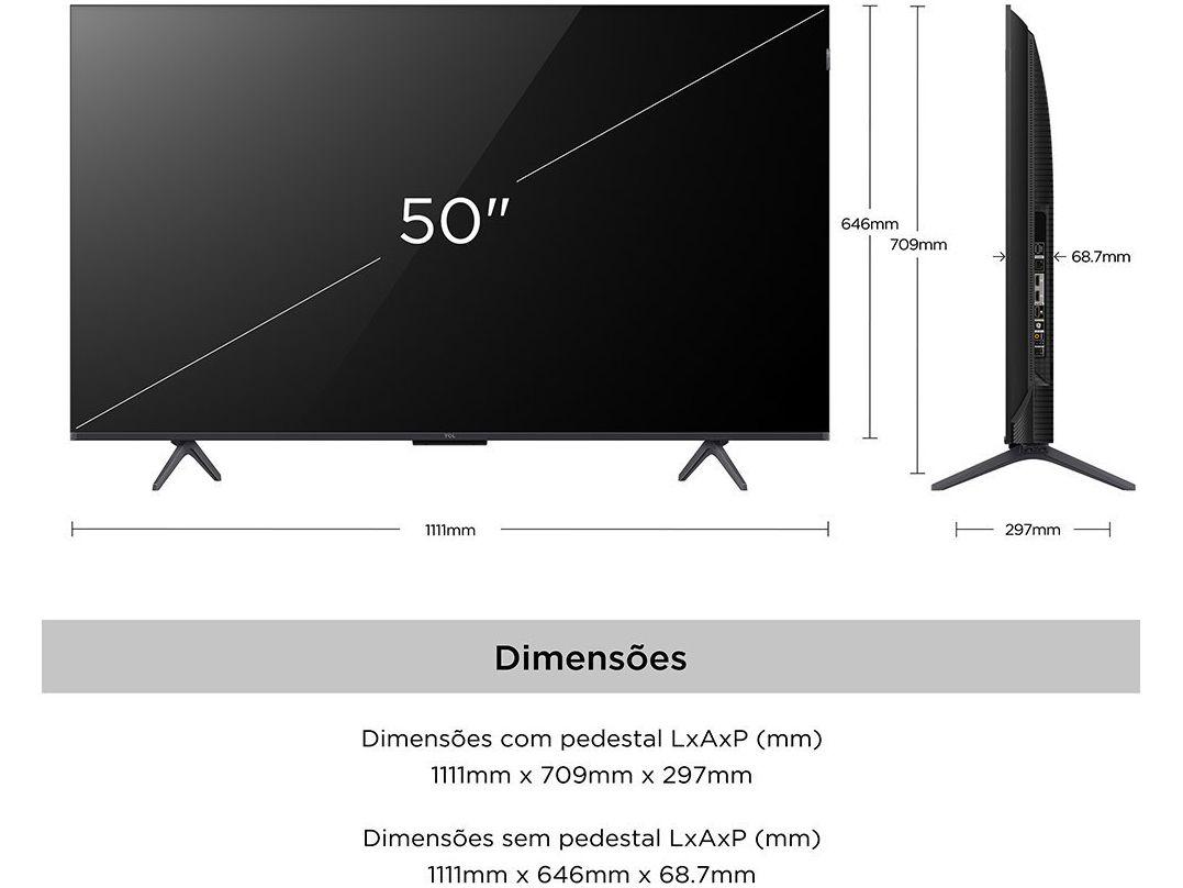Smart TV 50” 4K UHD QLED TCL 50C655 Wi-Fi