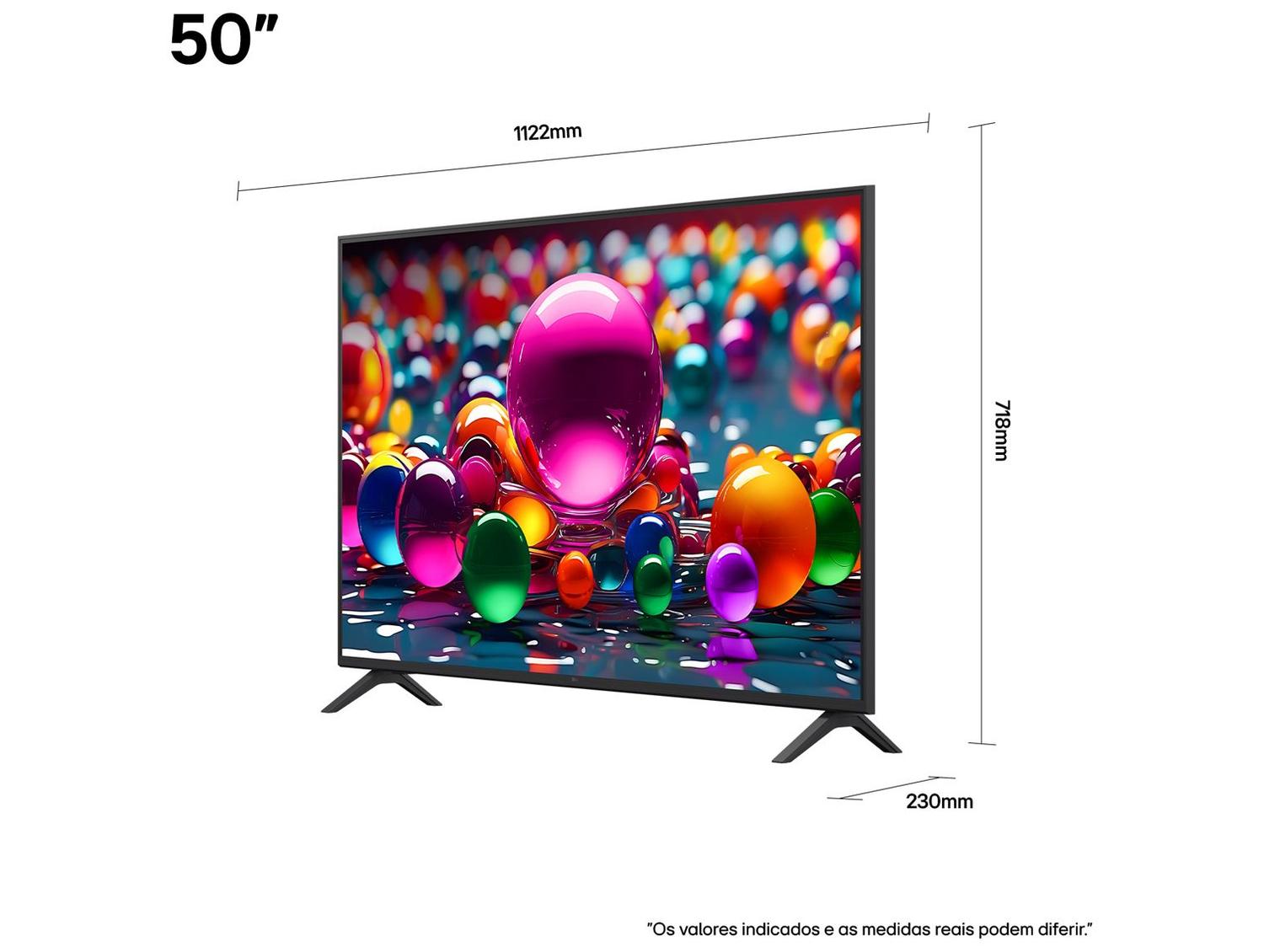 Smart TV 50" LG 4K Ultra HD 50UA8550PSA webOS 25 AI Processor 4K Gen8 com Alexa 3 HDMI