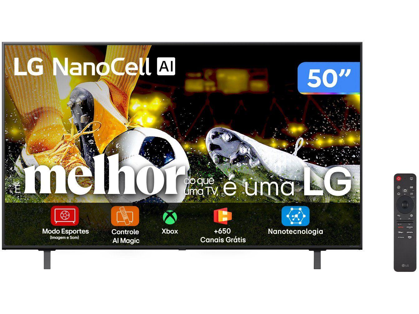 Smart TV 50" LG 4K Ultra HD NANO 50NANO80ASA webOS 25 a7 AI Processor Alexa 3 HDMI 2 US
