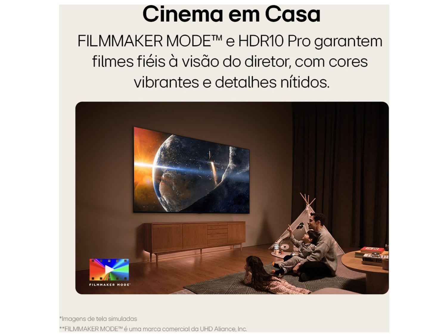 Smart TV 55" 4K LCD LED NanoCel LG 55NANO80TSA AI Processor Wi-Fi e Bluetooth 3 HDMI 2 USB