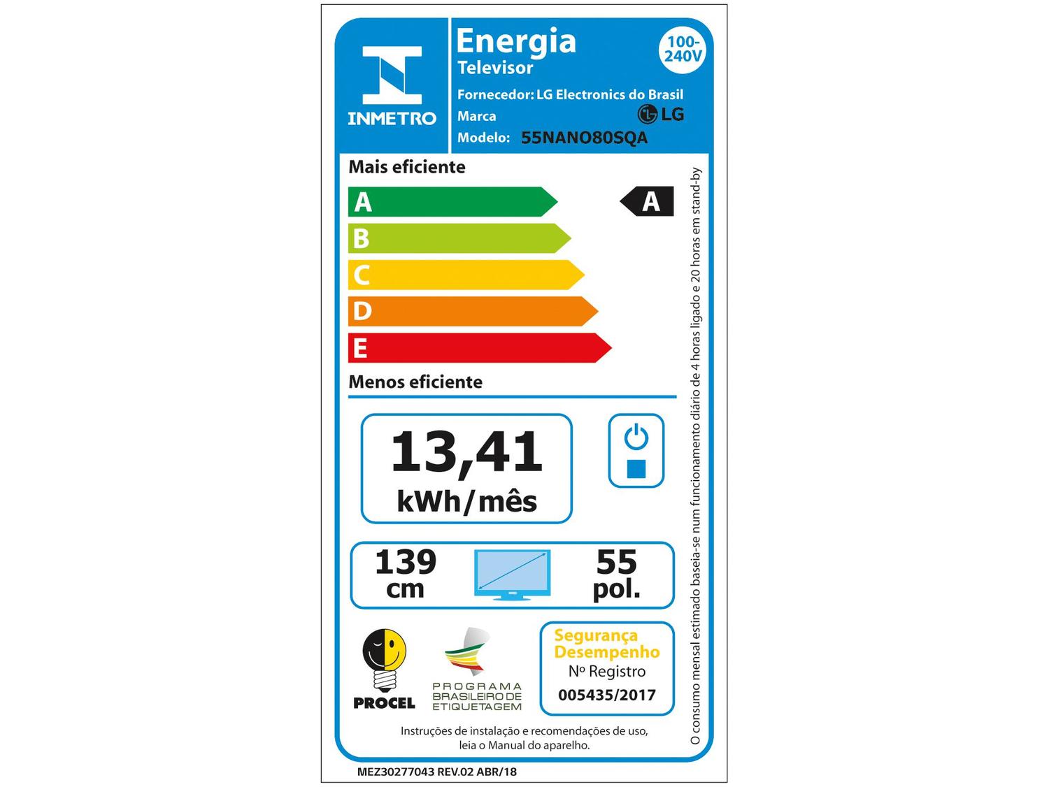 Smart TV 55” 4K LED LG NanoCell 55NANO80