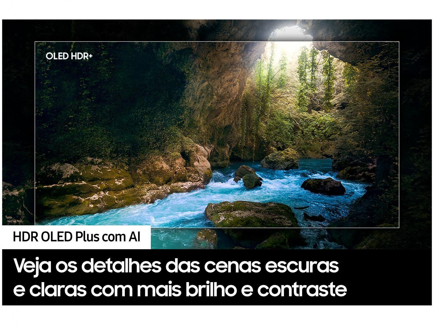 Smart TV 55" 4K OLED Samsung 55S90DA 144Hz Wi-Fi Bluetooth com Alexa 4 HDMI 2 USB