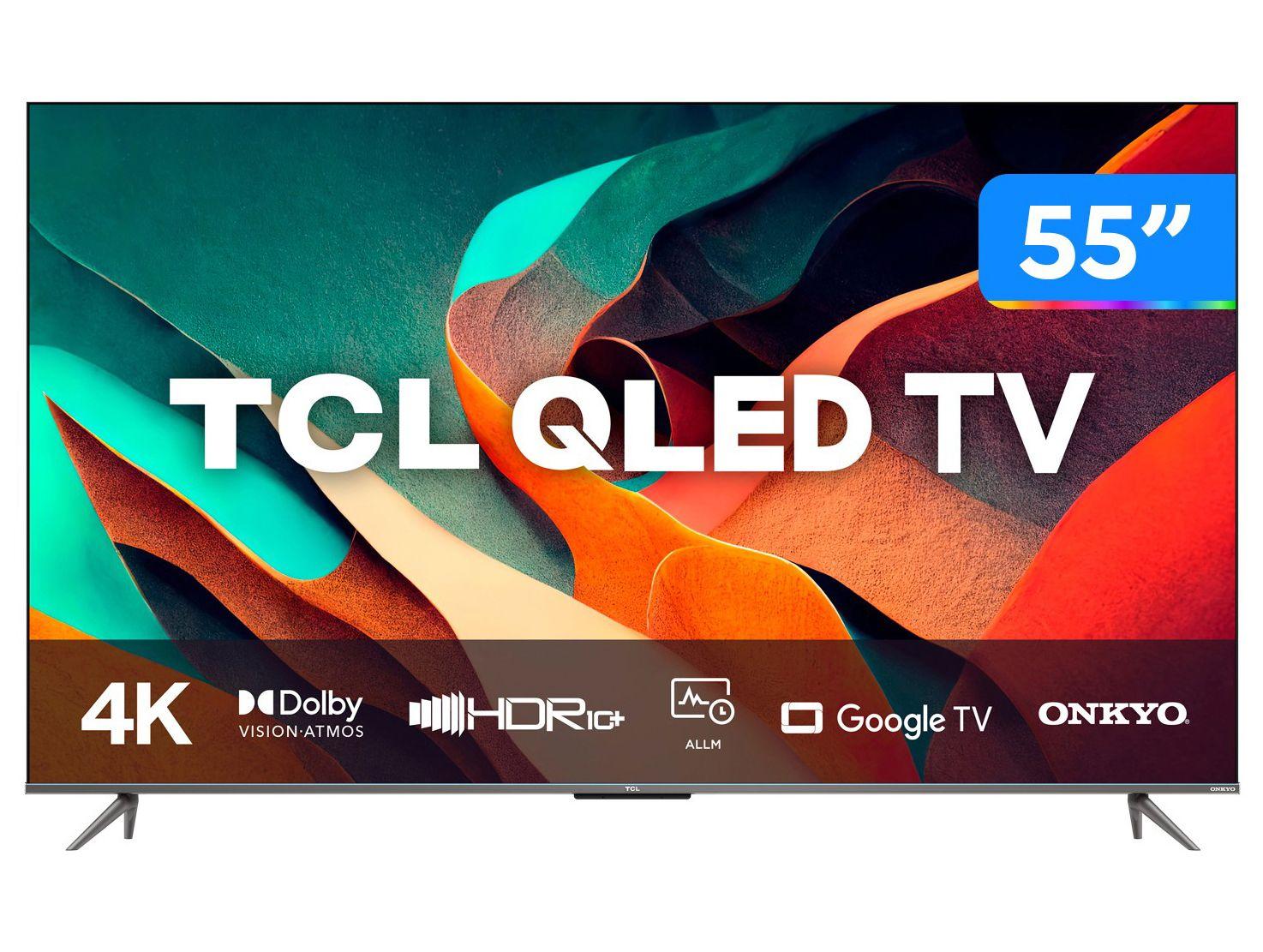 Smart TV 55” 4K UHD QLED TCL 55C635 60Hz Wi-Fi
