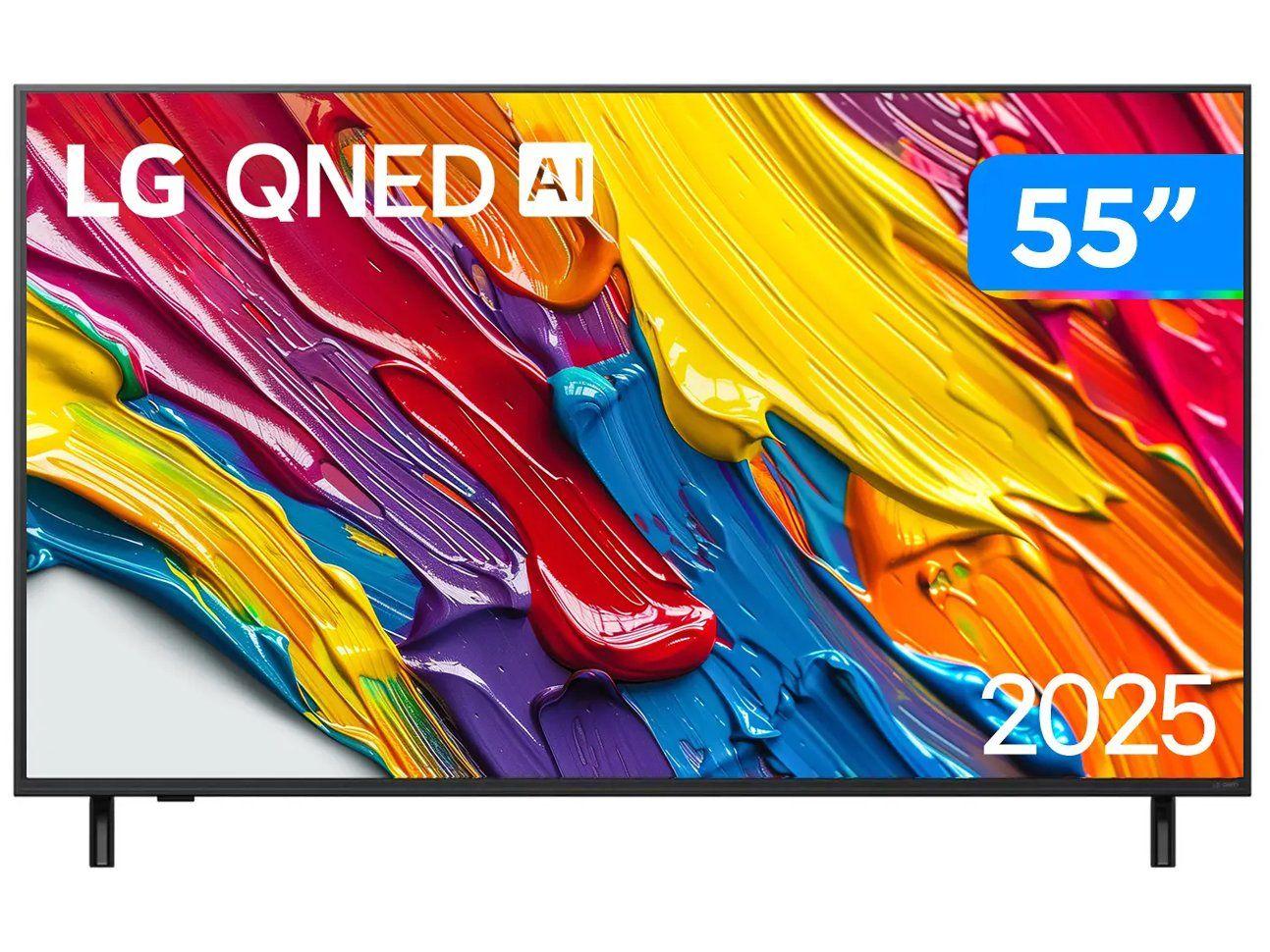Smart TV 55" LG 4K QNED 55QNED82ASG webOS 25 a7 AI Processor Alexa 3 HDM