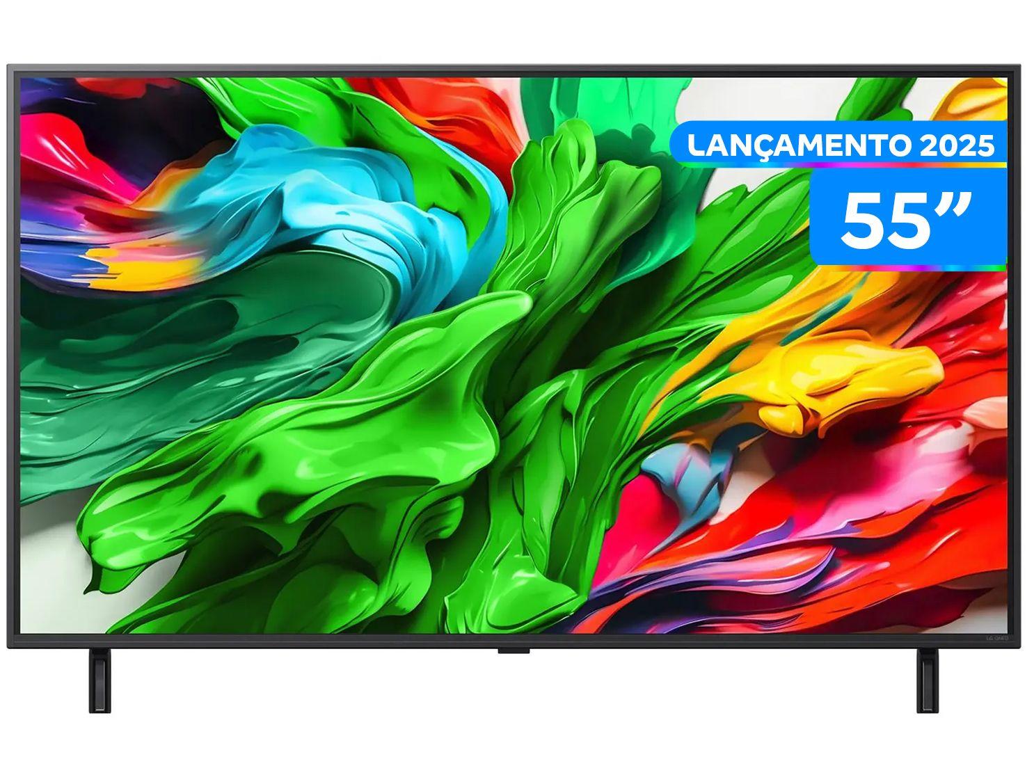 Smart TV 55" LG 4K Ultra HD QNED MiniLED 55QNED85ASG WebOS 25 Processador a8 AI Alexa 4 HDMI