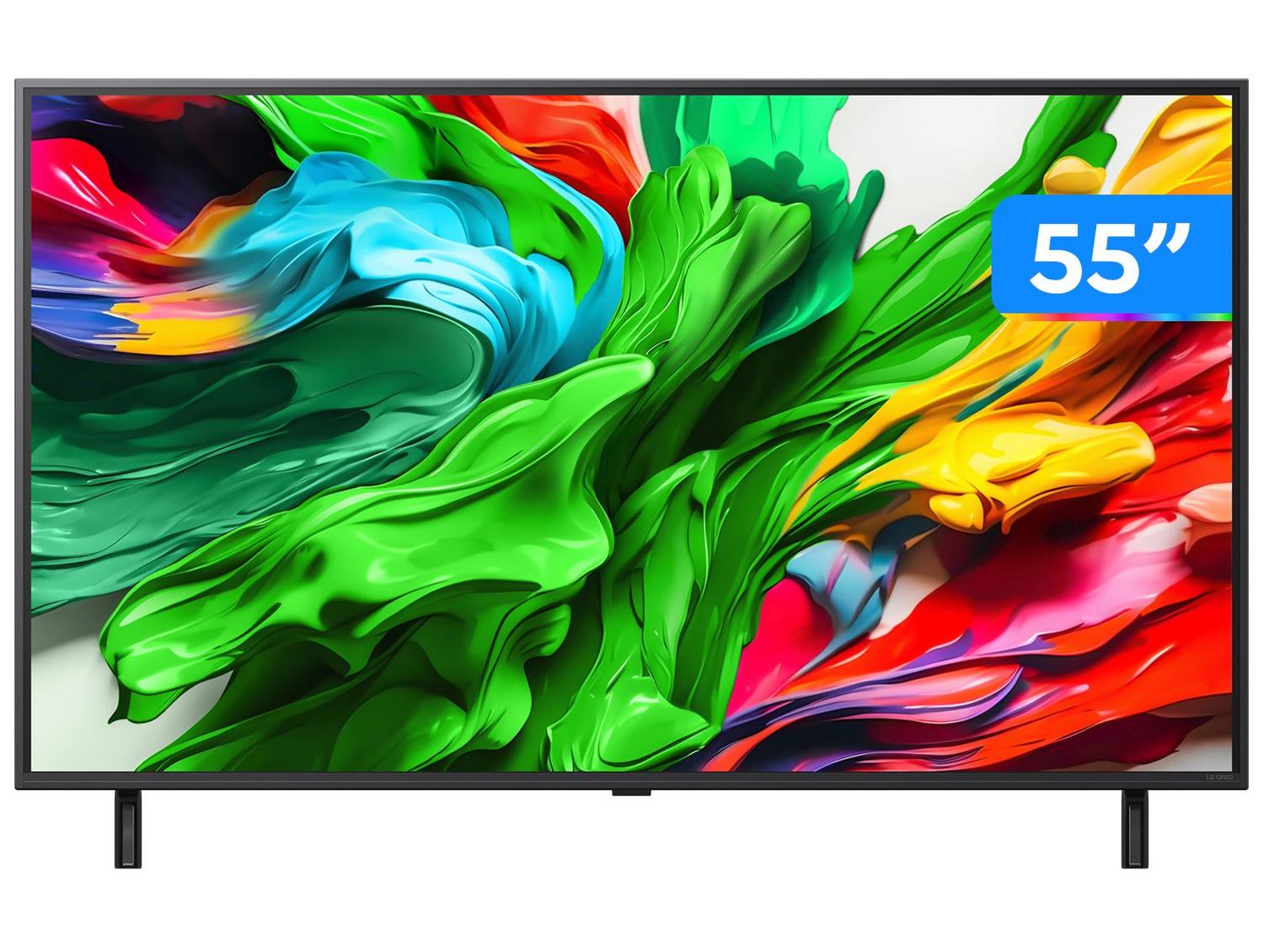 Smart TV 55" LG 4K Ultra HD QNED MiniLED 55QNED85ASG WebOS 25 Processador a8 AI Alexa 4 HDMI