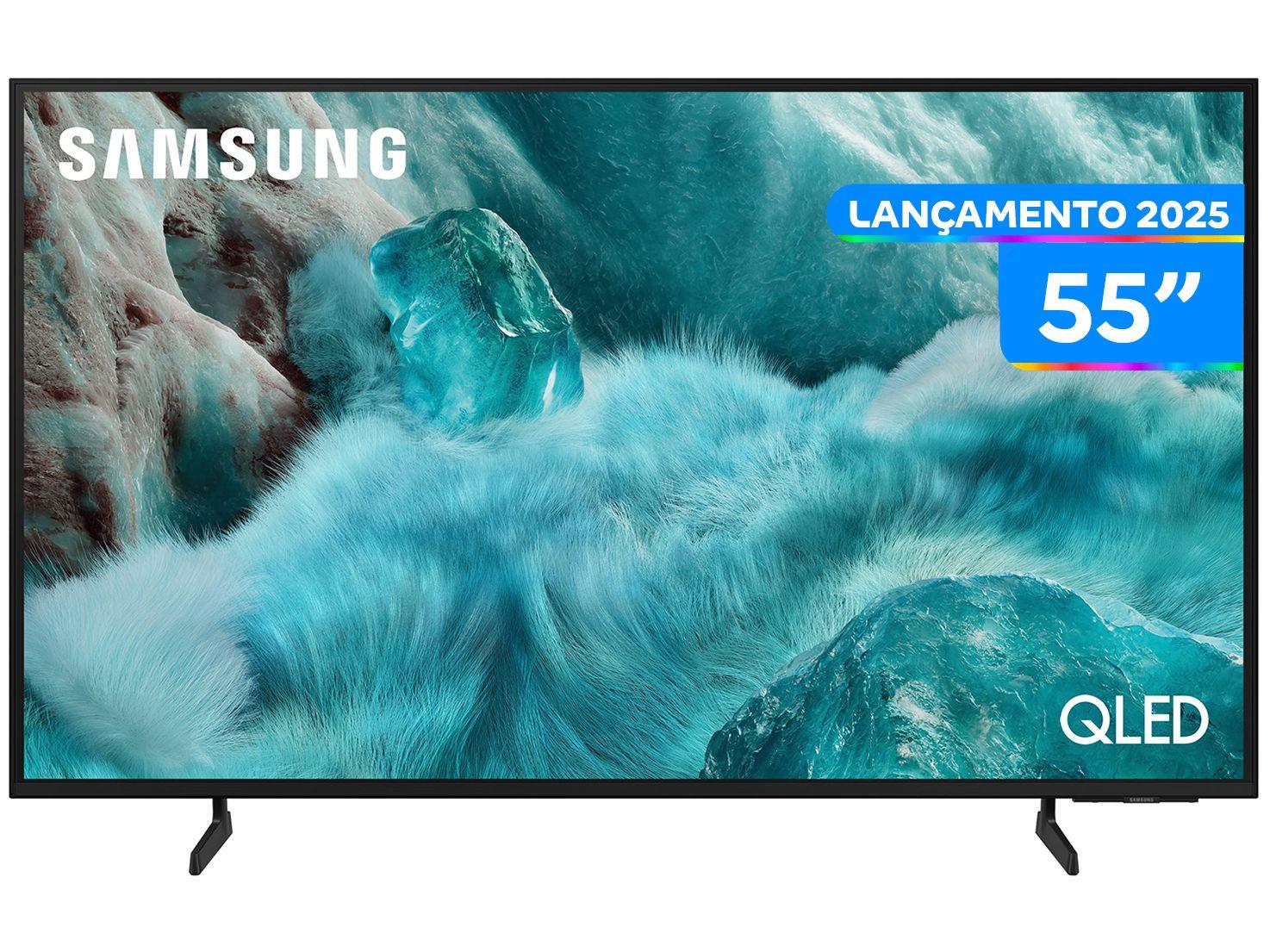 Smart TV 55" Samsung 4K QLED QN55Q7FAAGXZD Tizen Q4 AI 3 HDMI