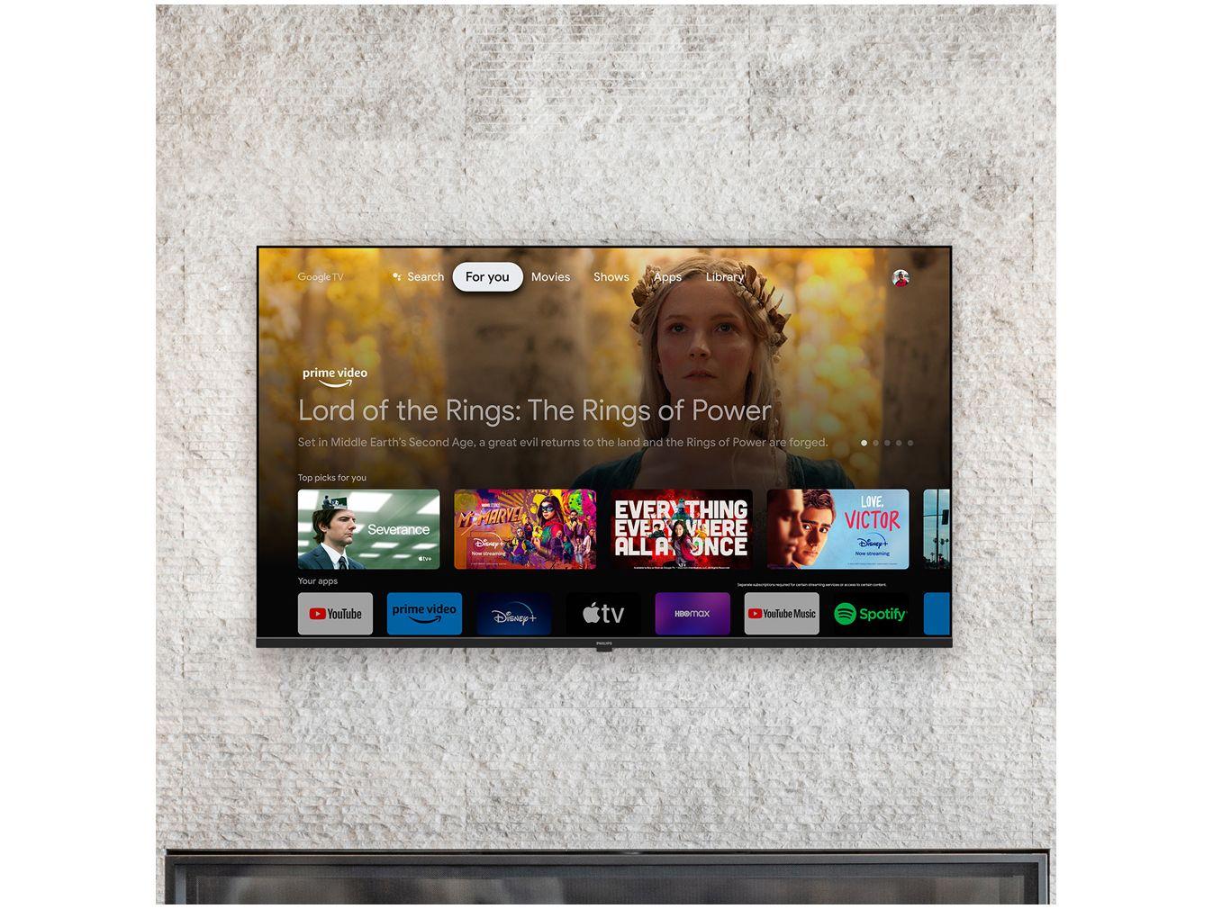 Smart TV 58" 4K UHD LED Philips 58PUG7019/78 Wi-Fi Bluetooth Google Assistente 3 HDMI 2 USB