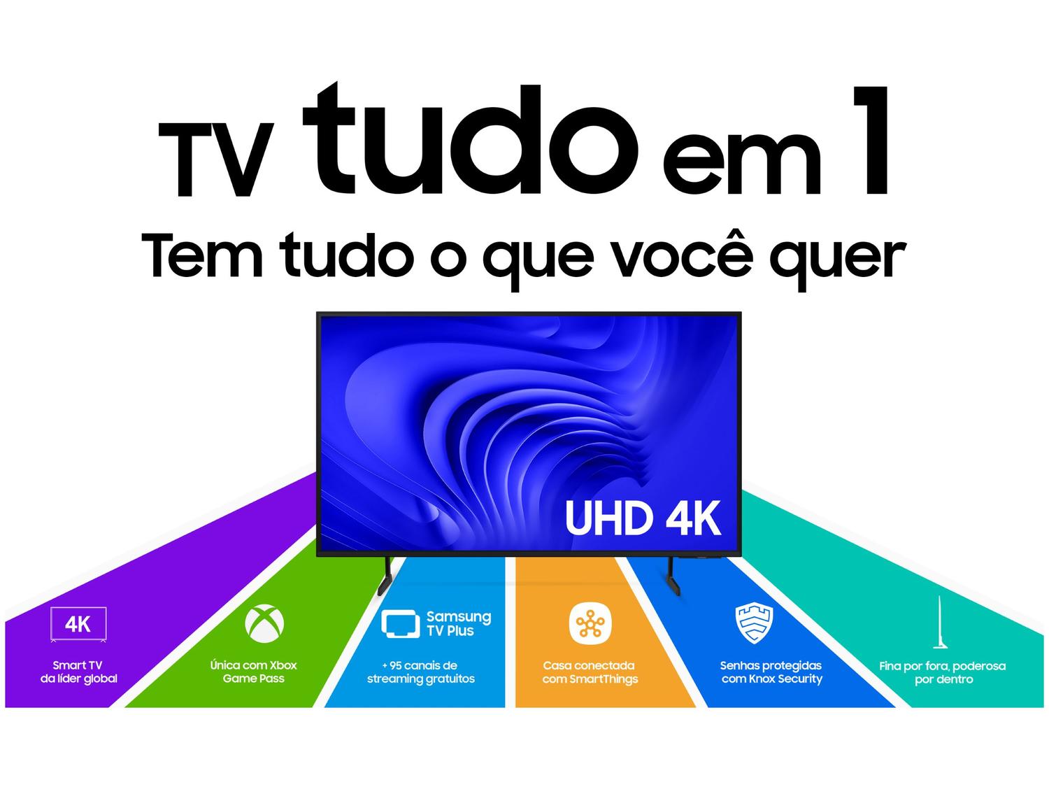 Smart TV 60” 4K UHD LED Samsung 60DU7700
