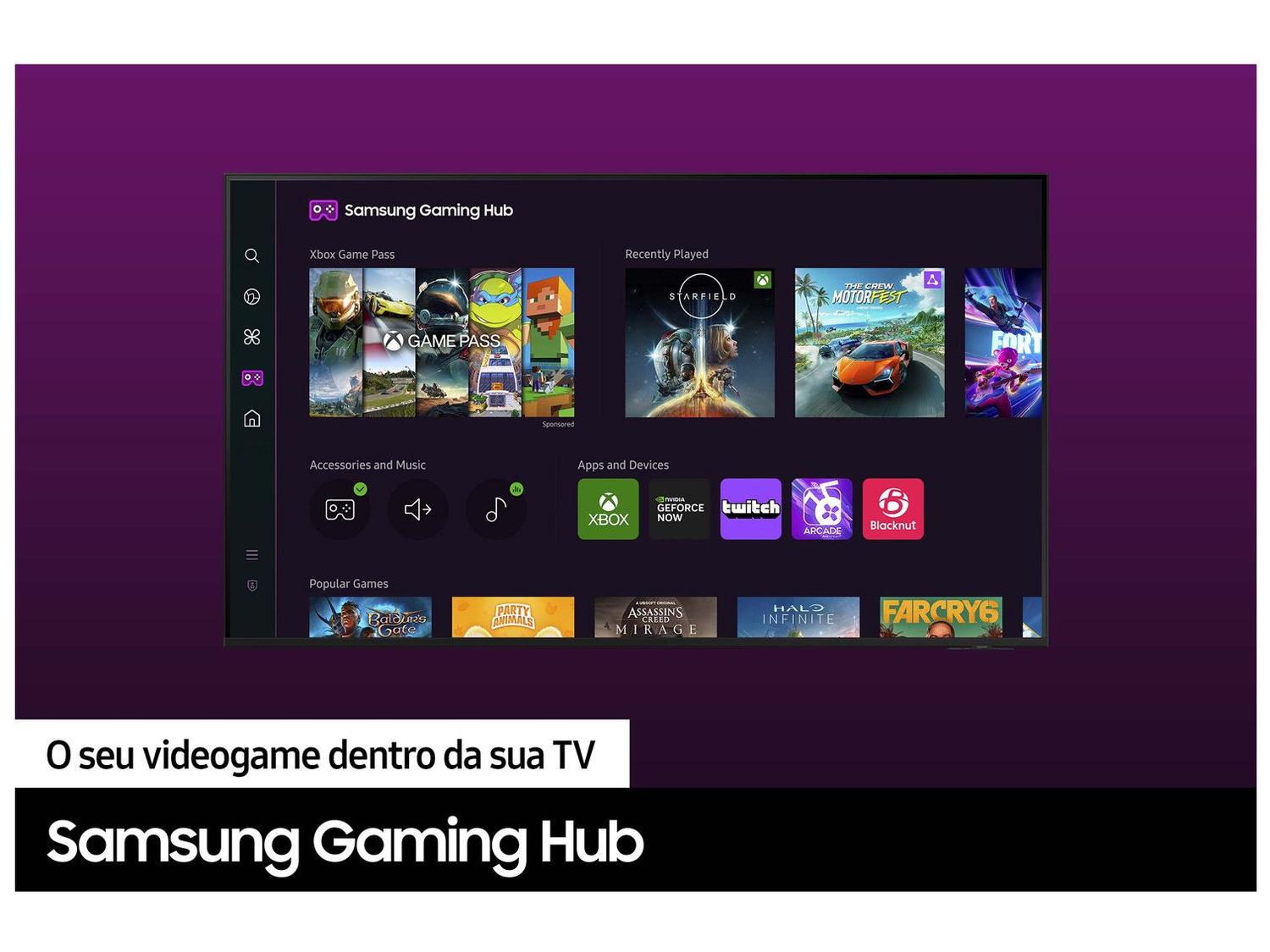 Smart TV 60” 4K UHD LED Samsung 60DU7700