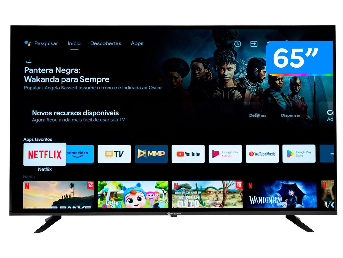 Smart TV 65” 4K DLED Rig Vizzion BR65GUA IPS