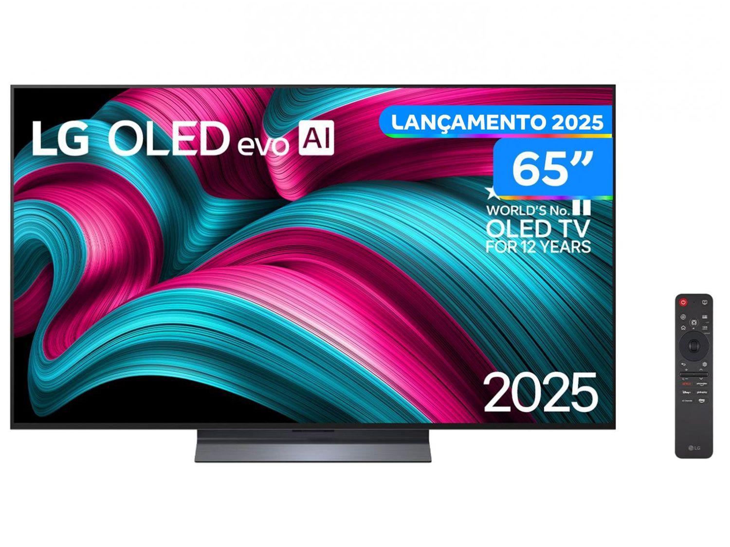 Smart TV 65" LG 4K OLED OLED65C5PSA webOS 25 a9 AI Processor 4K Gen8 Alexa 4 HDMI 2.1 3 USB