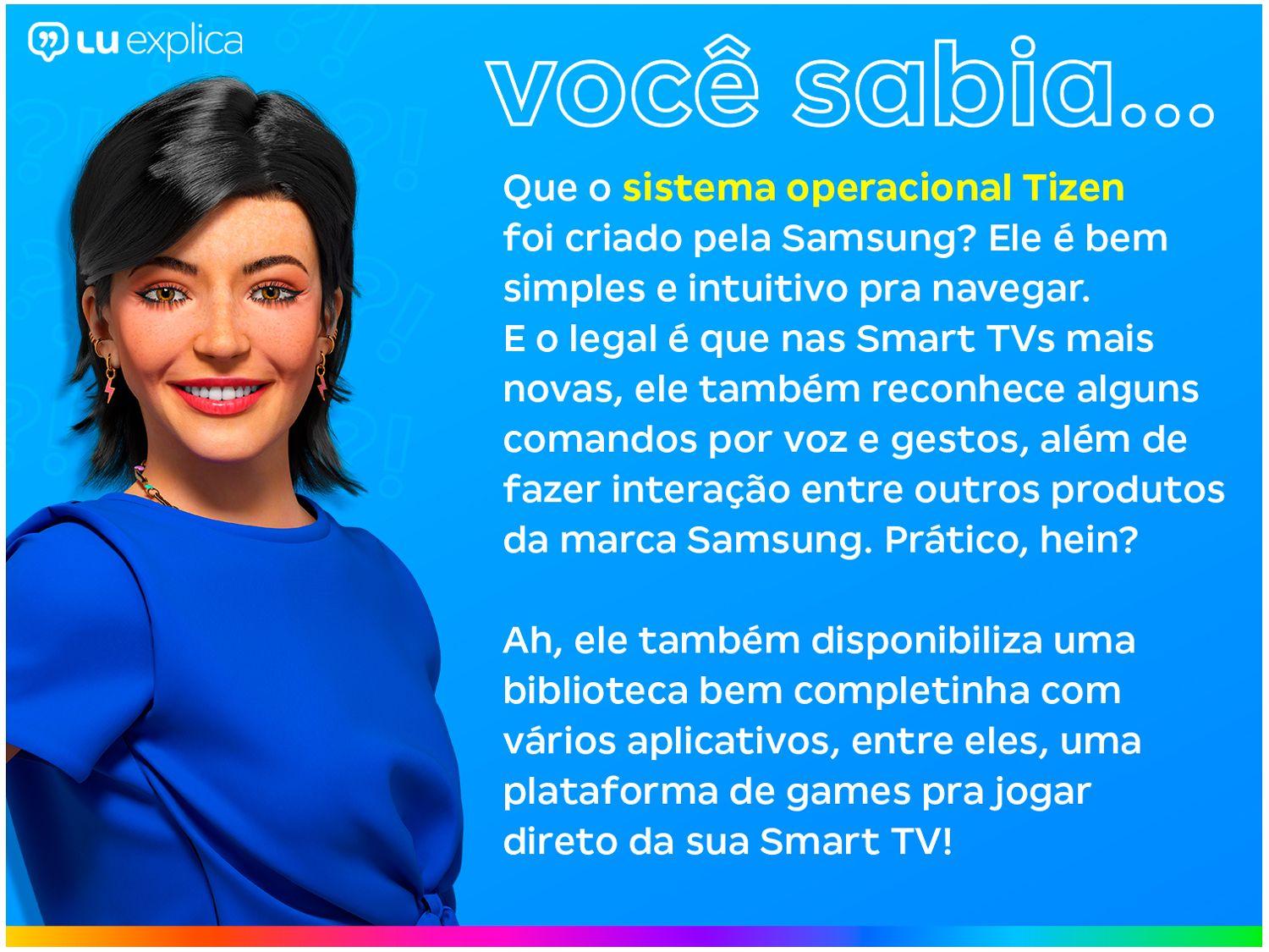 Smart TV 65" Samsung 4K UHD OLED Big TV QN65S90DAEXZD 120Hz Tizen com Alexa e Bixby 4 HDMI 2 USB-A