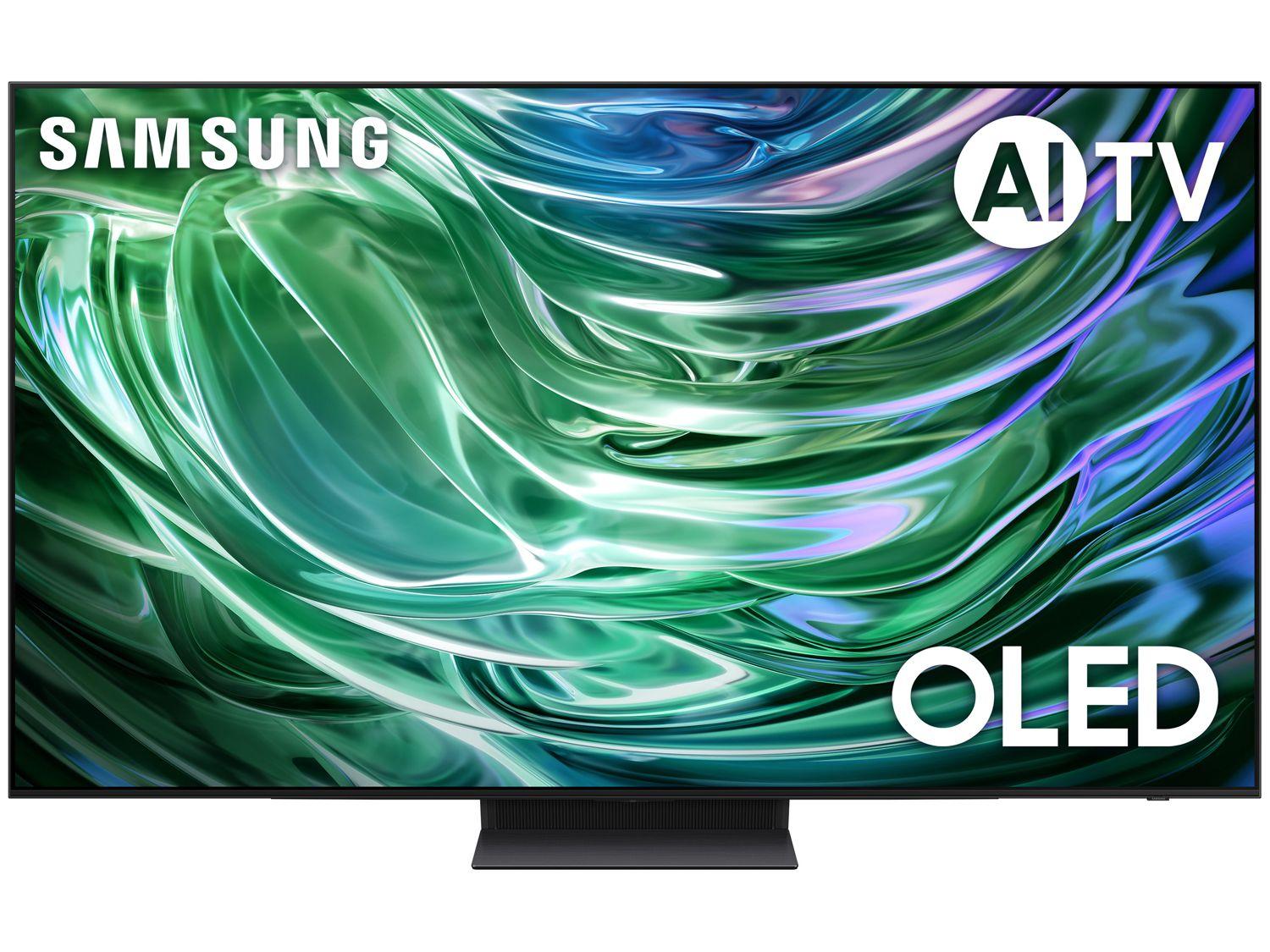 Smart TV 65" Samsung 4K UHD OLED Big TV QN65S90DAEXZD 120Hz Tizen com Alexa e Bixby 4 HDMI 2 USB-A